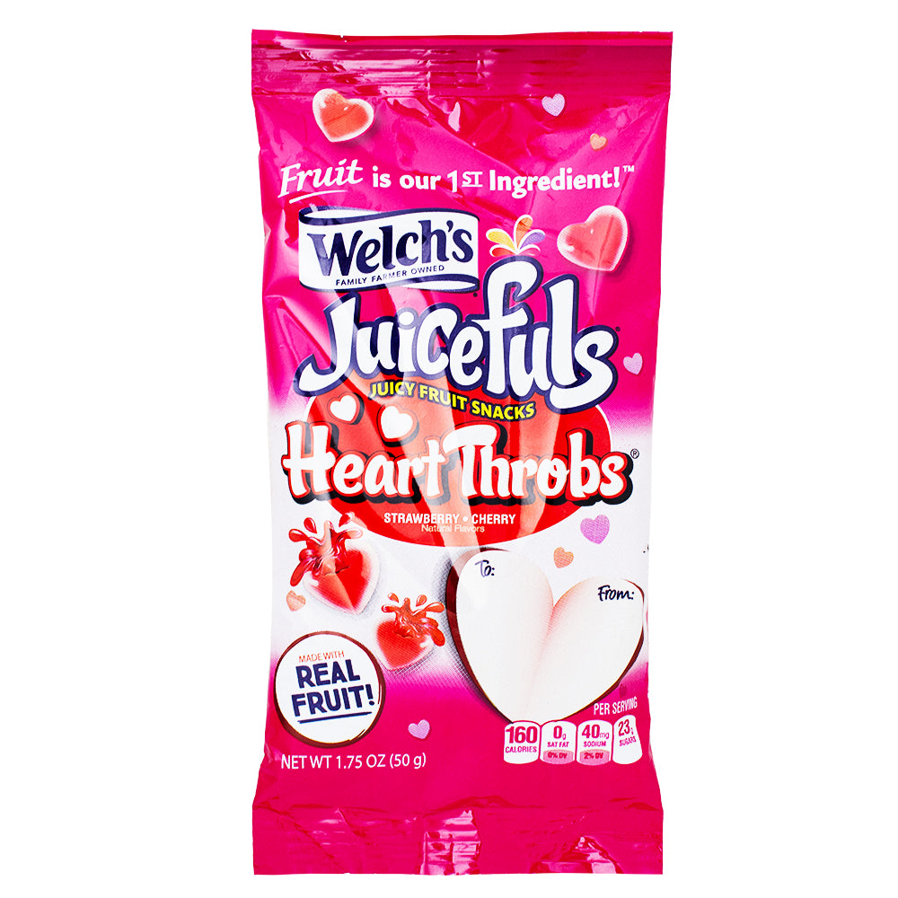 Welch's Juicefuls Heart Throbs - 1.75oz-Candy Hearts-Red Candy-Valentine’s Day gifts