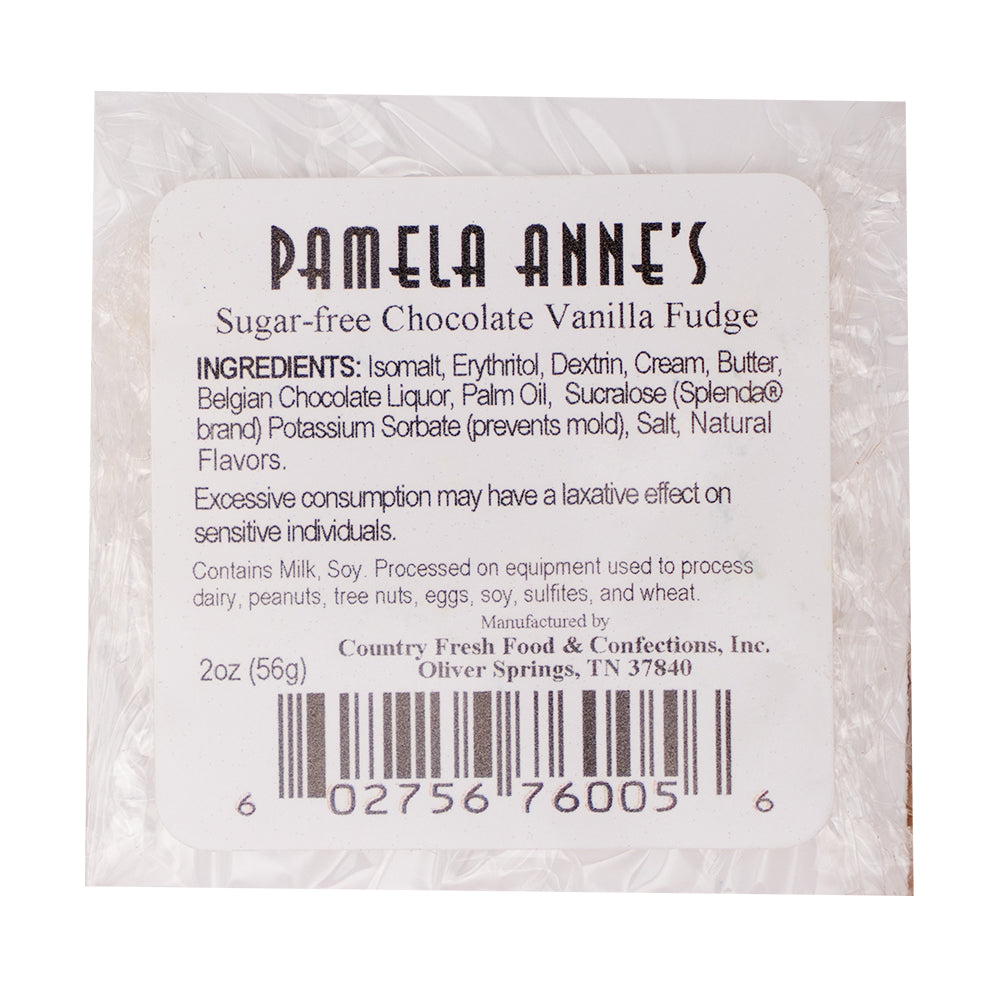 Pamela Anne's Sugar Free Fudge - 2oz Nutrition Facts Ingredients