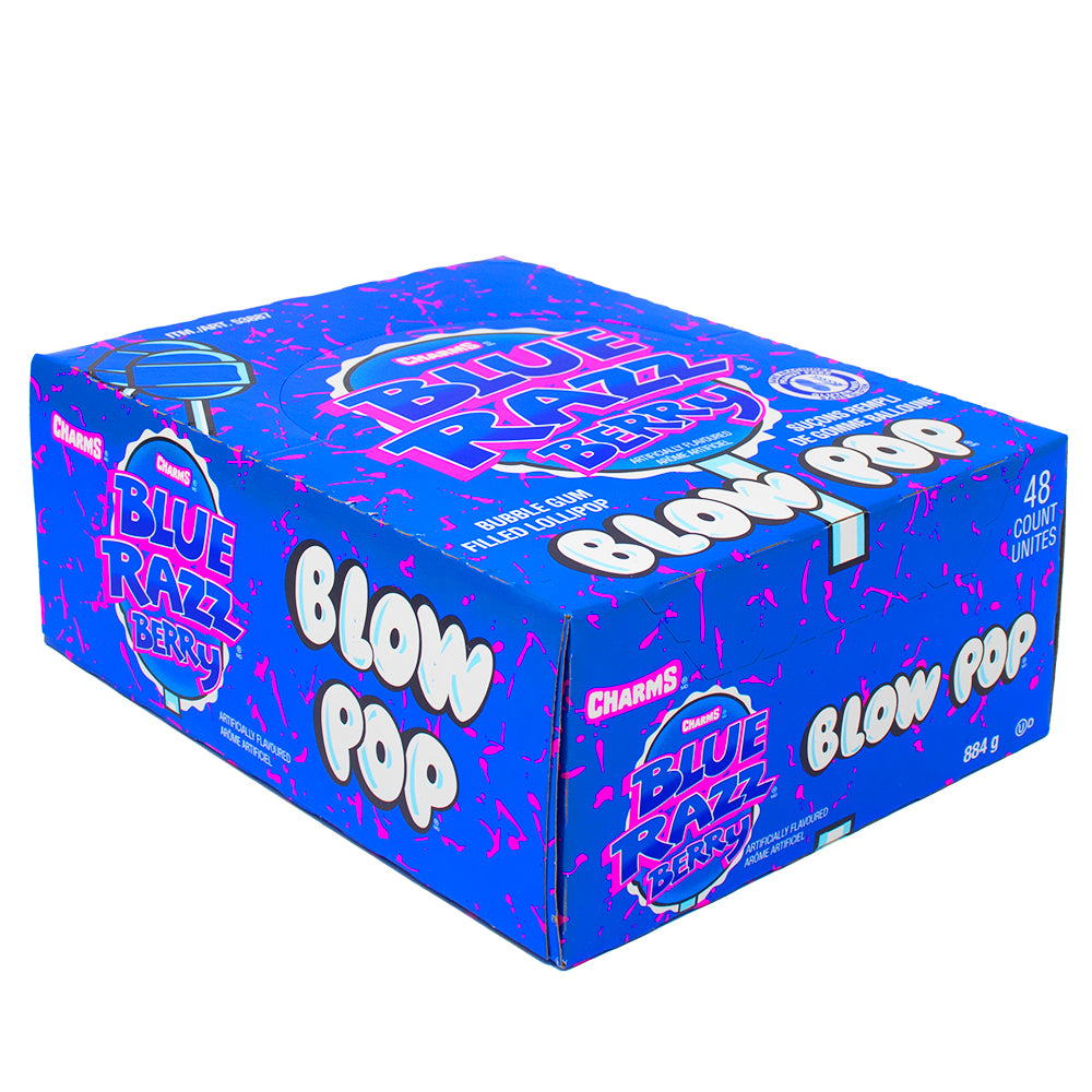 Charms Blow Pop Blue Razz Berry 48CT | Candy Funhouse – Candy