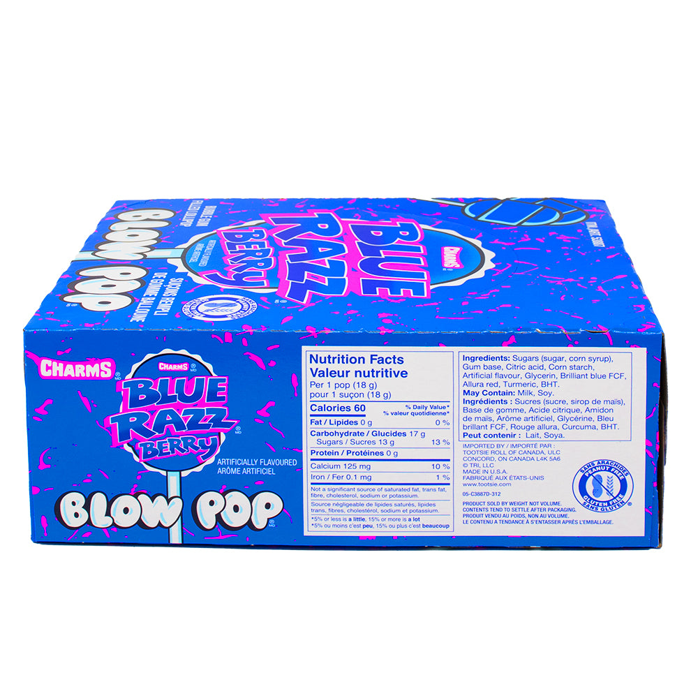 Charms Blow Pop Blue Razz Berry 48CT | Candy Funhouse – Candy