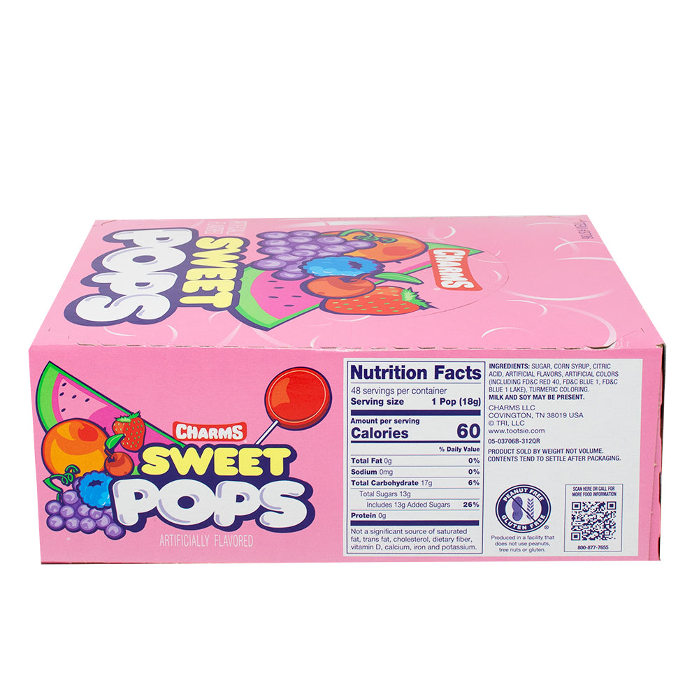 Charms Sweet Pops - 48 Lollipops  Nutrition Facts Ingredients