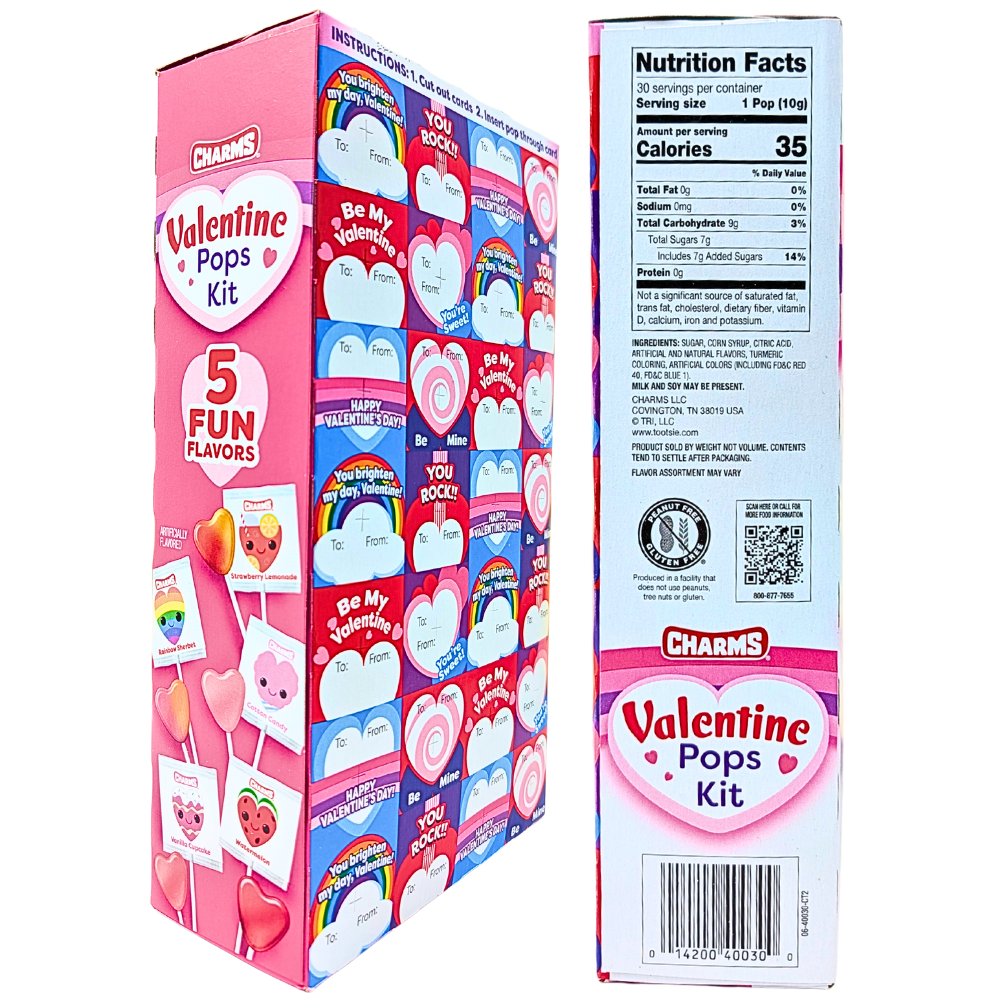 Charms Valentine Pops Kit - 300g