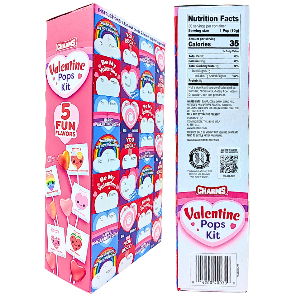 Charms Valentine Pops Kit - 300g