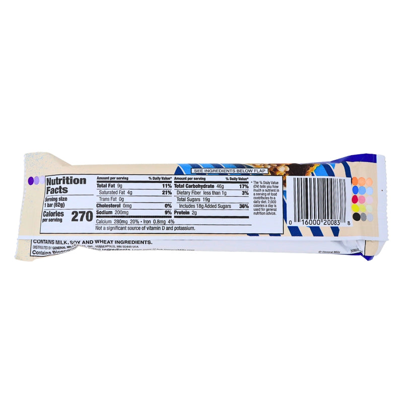 Chex Mix Cookies and Cream King Size Bar - 2.2oz Nutrition Facts Ingredients