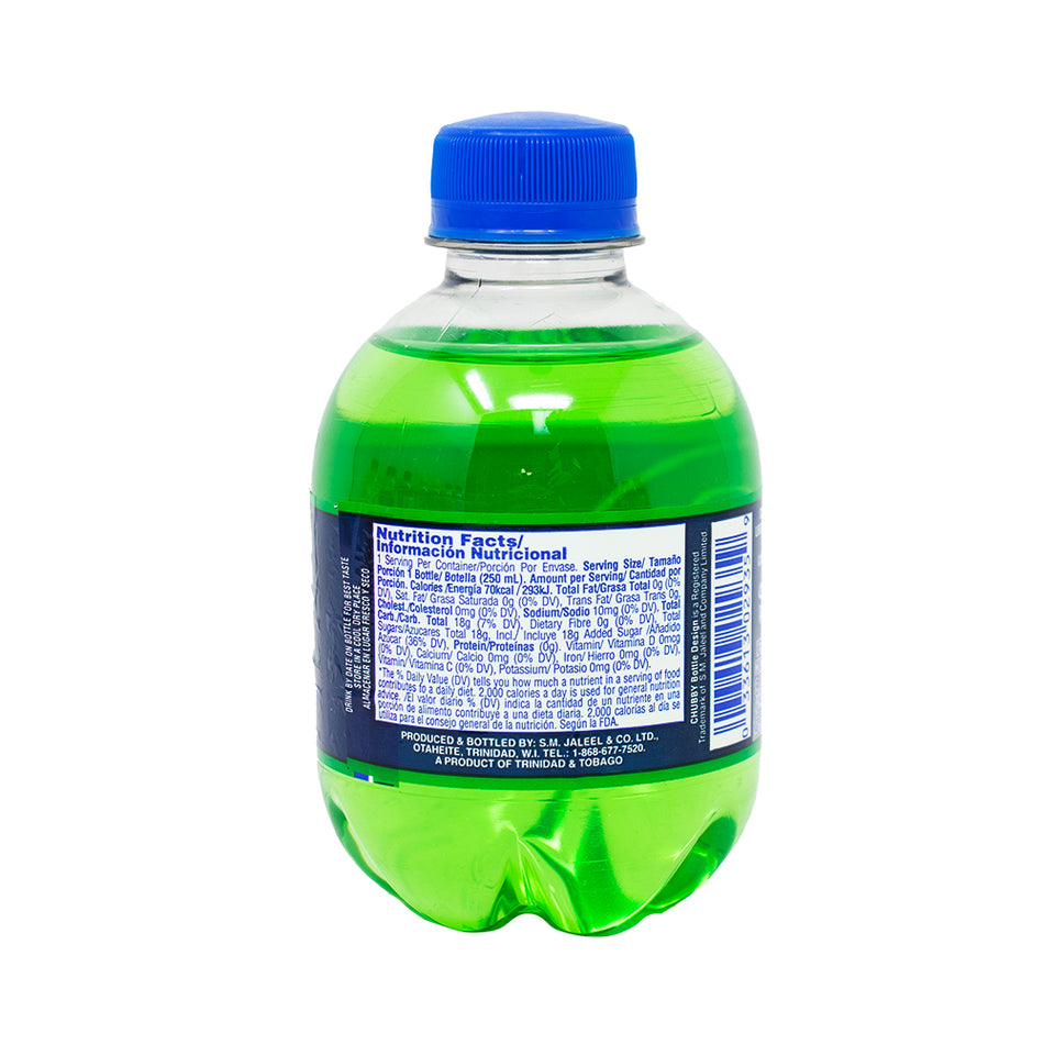 Chubby Martian Magic Green Punch Soda - 250mL  Nutrition Facts Ingredients
