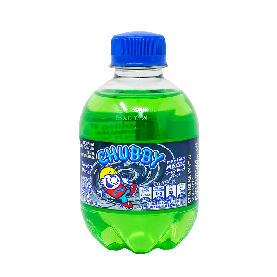 Chubby Martian Magic Green Punch Soda - 250mL