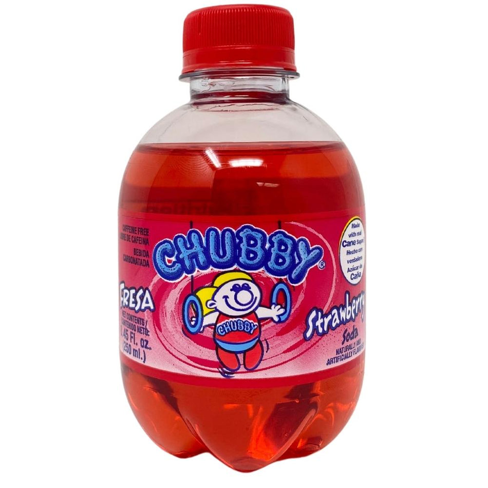 Chubby Strawberry Soda - 250mL - Chubby Soda - Strawberry Soda 