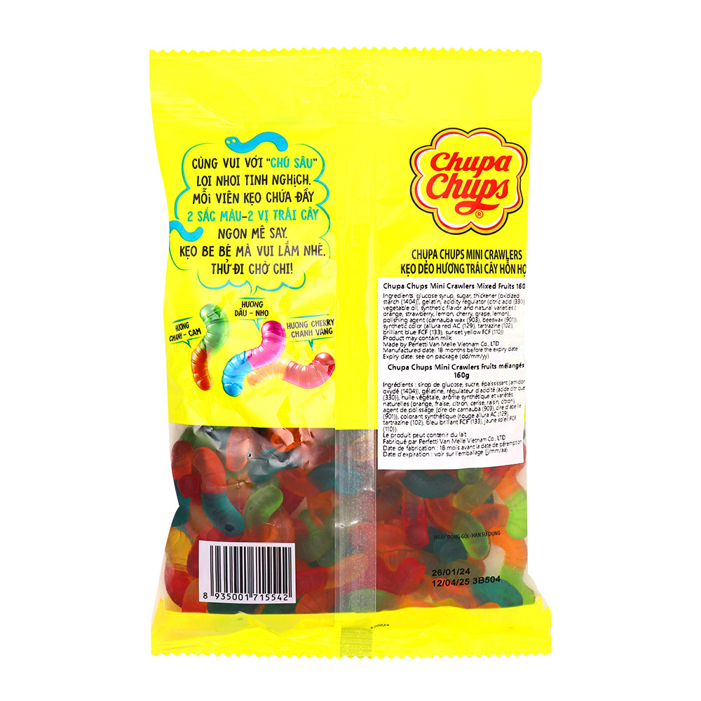 Chupa Chups Mini Crawlers (Vietnam) - 160g  Nutrition Facts Ingredients
