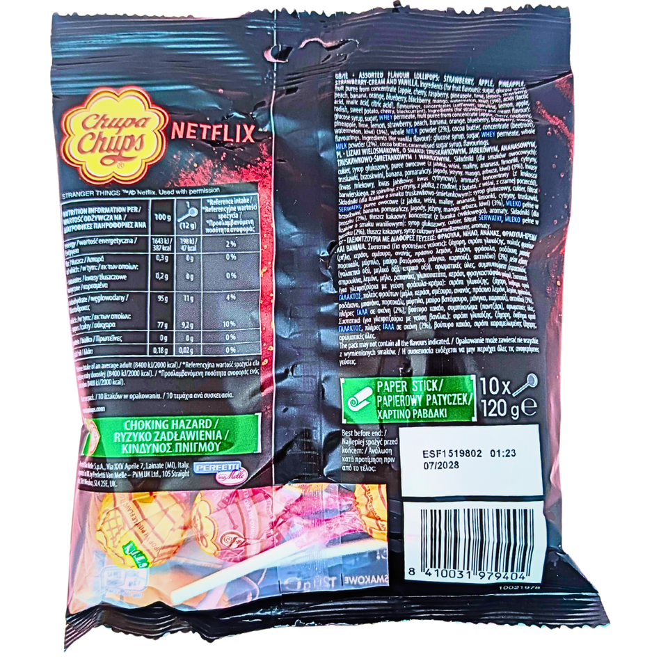 Chupa Chups Stranger Things 5 Flavours - 120g