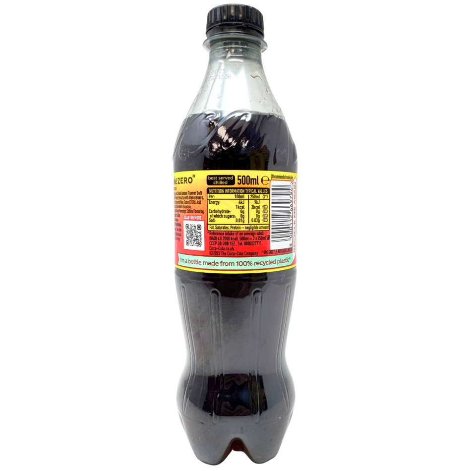 Coca Cola Lemon Zero Sugar (UK) - 500mL