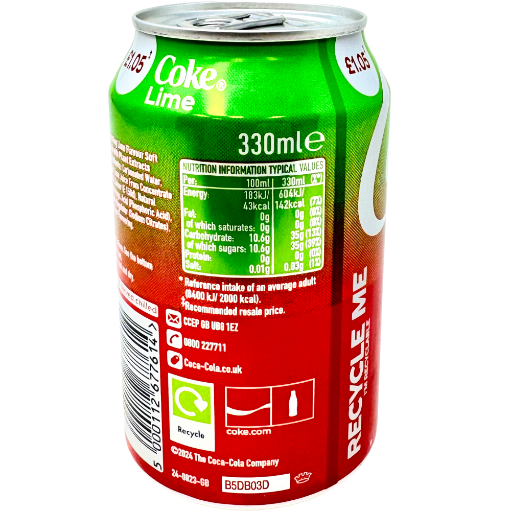 Coca Cola Lime (UK) - 330mL