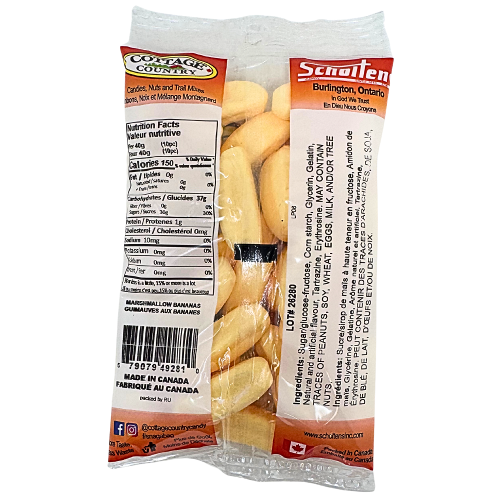 Cottage Country Marshmallow Bananas - 100g