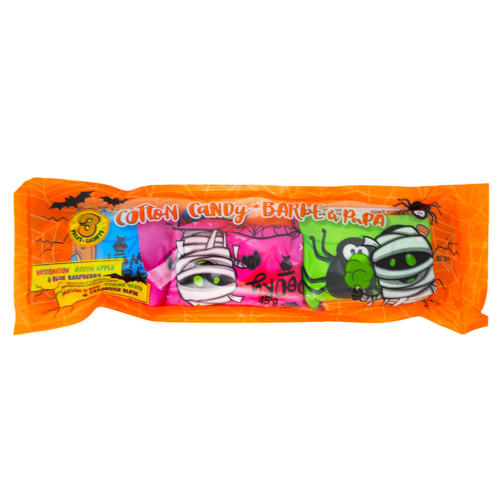 Cotton Candy Assorted 3 Pack - 45g - Halloween Candy