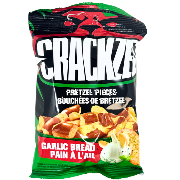 Crackzel Garlic Bread Pretzel Pieces - 85g | Candy Funhouse US