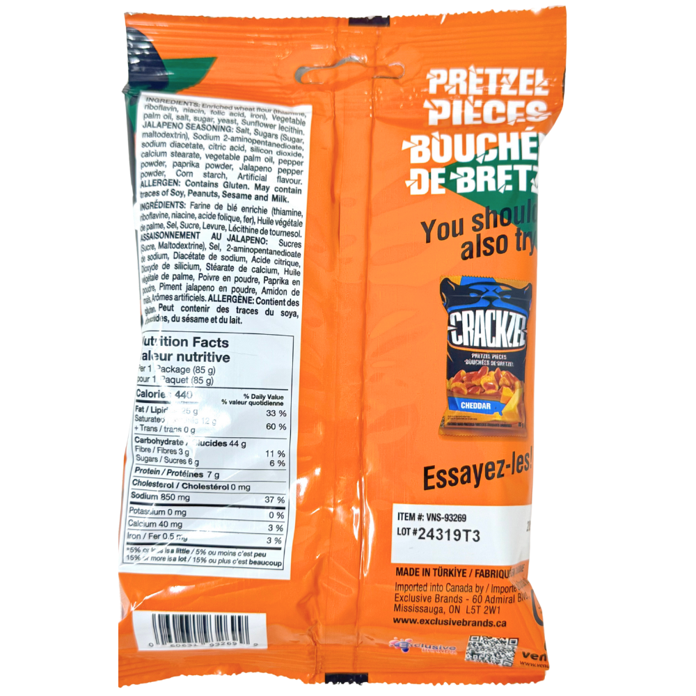 Crackzel Jalapeno Pretzel Pieces - 85g