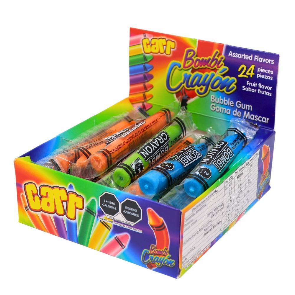 Crayon Bubble Gum 24ct -Mexican Candy - Bubble Gum