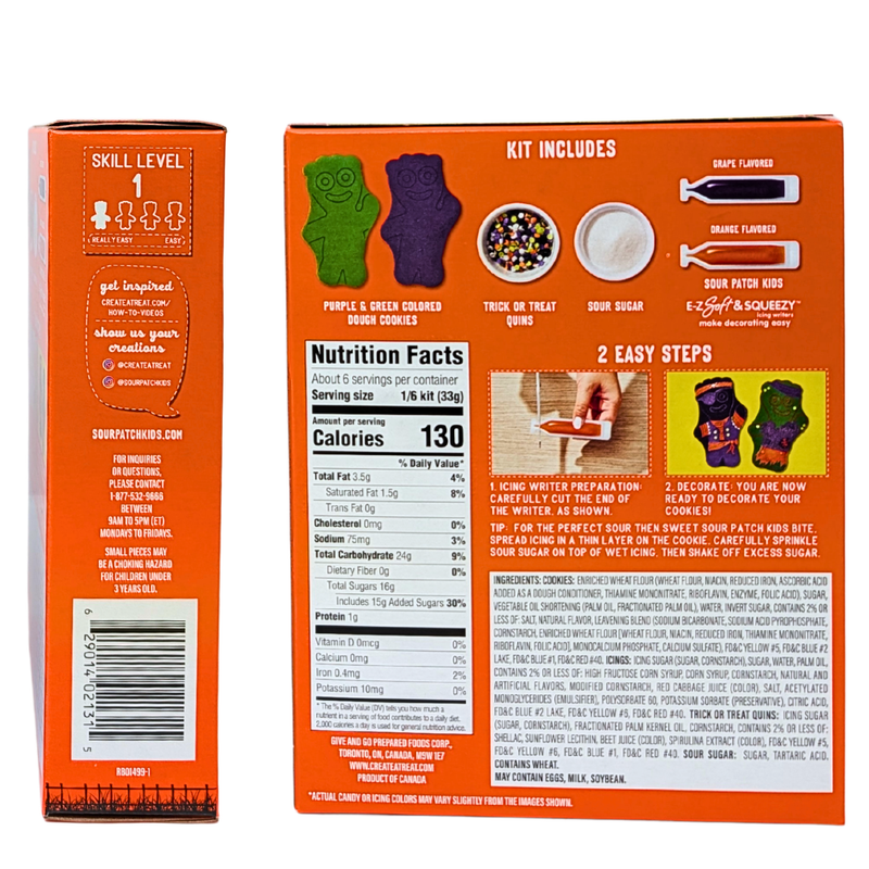 Create-A-Treat Sour Patch Kids Halloween Cookie Kit - 7.3oz