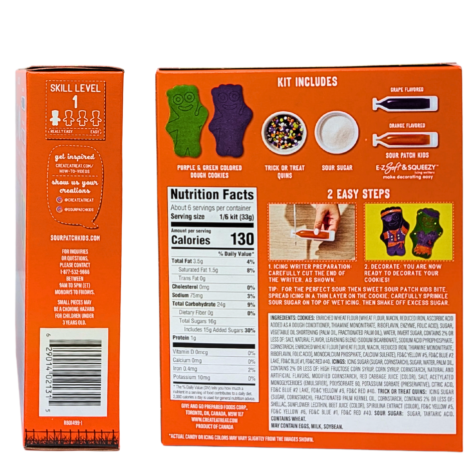Create-A-Treat Sour Patch Kids Halloween Cookie Kit - 7.3oz