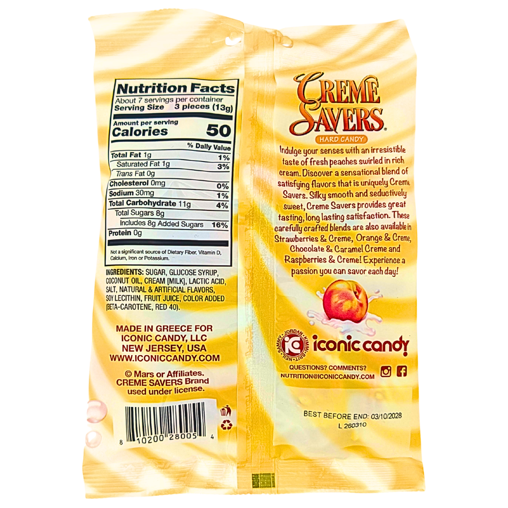 Creme Savers Peach and Creme - 3oz