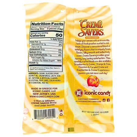 Creme Savers Peach and Creme - 3oz