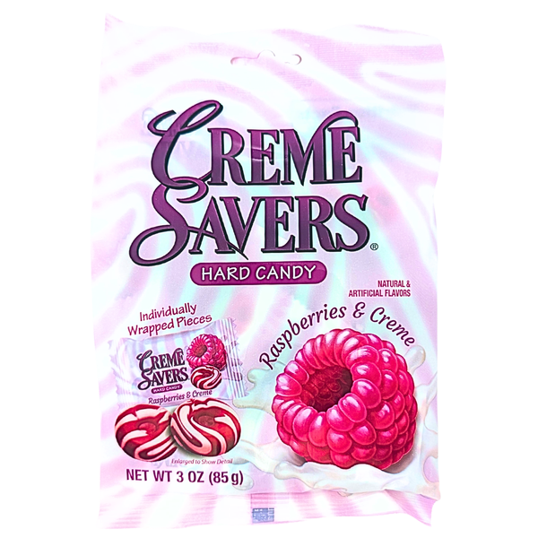 Creme Savers Raspberries and Creme - 3oz | Candy Funhouse US