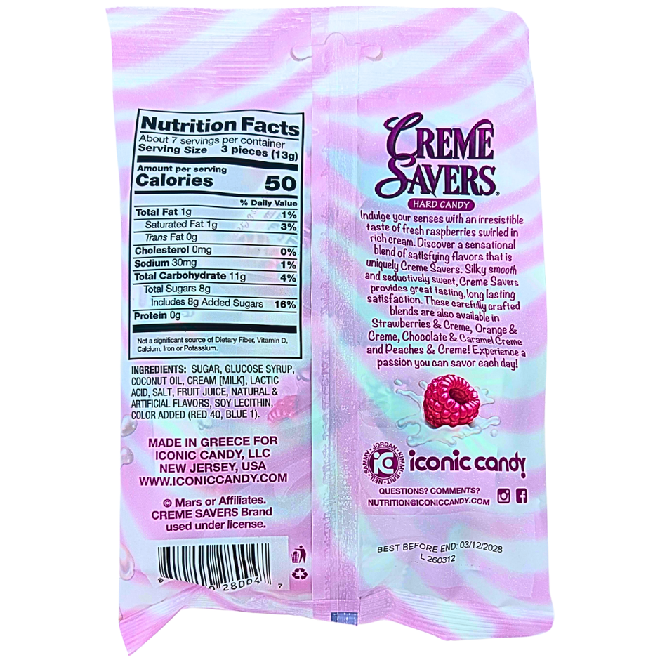 Creme Savers Raspberries and Creme - 3oz