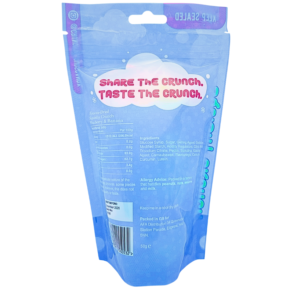 Crunchy Clouds Squashies Blueberry & Banana (UK) - 50g