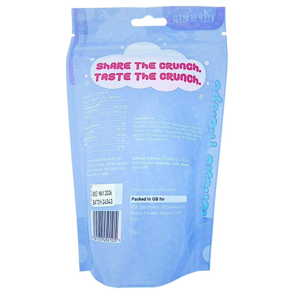 Crunchy Clouds Squashies Sour Cherry & Apple (UK) - 50g