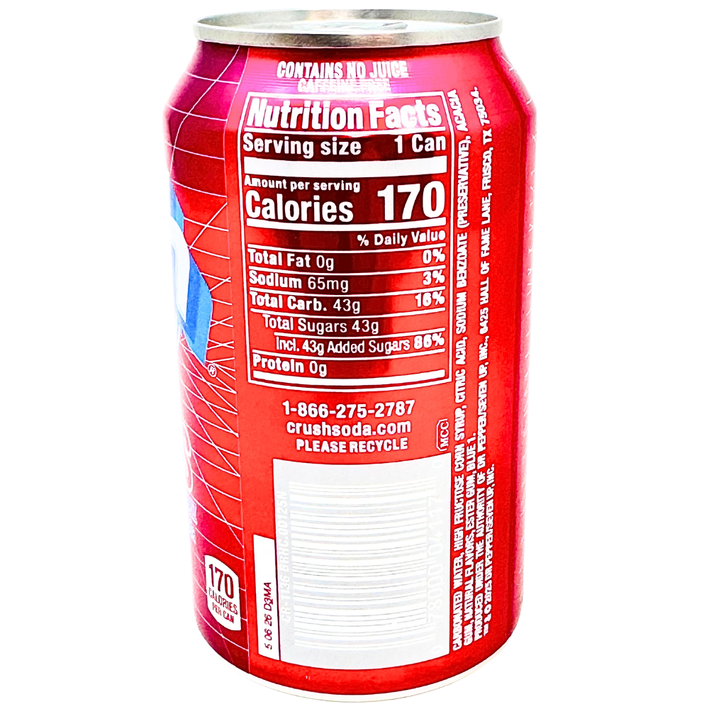 Crush Electric Blue Razz - 355mL