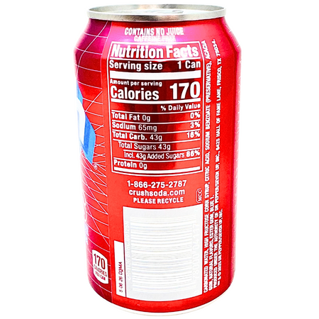 Crush Electric Blue Razz - 355mL