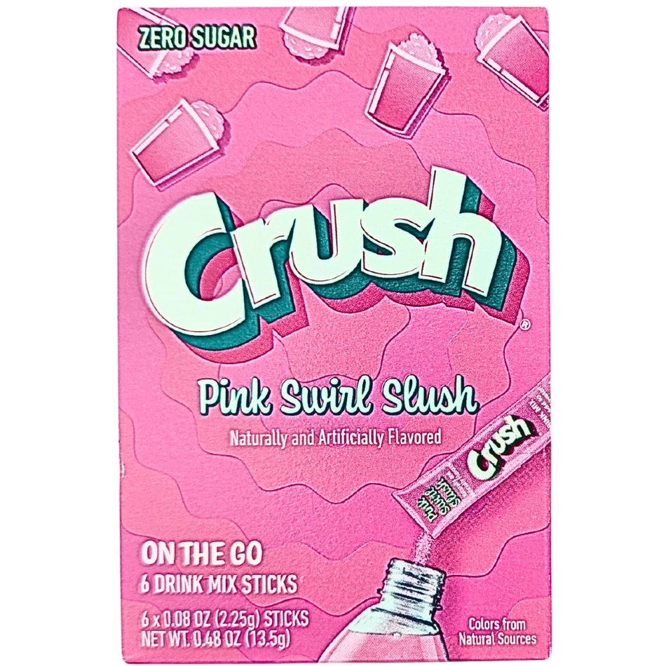 Crush Singles To Go Zero Sugar - Pink Swirl Slush - 13.5g