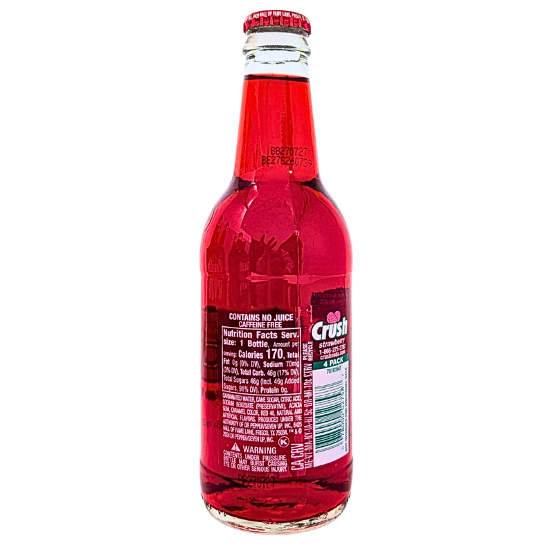 Crush Strawberry Soda in Glass - 12oz