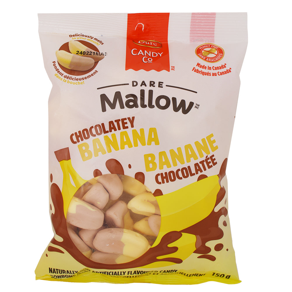 Dare Mallow Chocolatey Banana Flavoured Marshmallow Candy - 150g - Marshmallows - Banana Candy