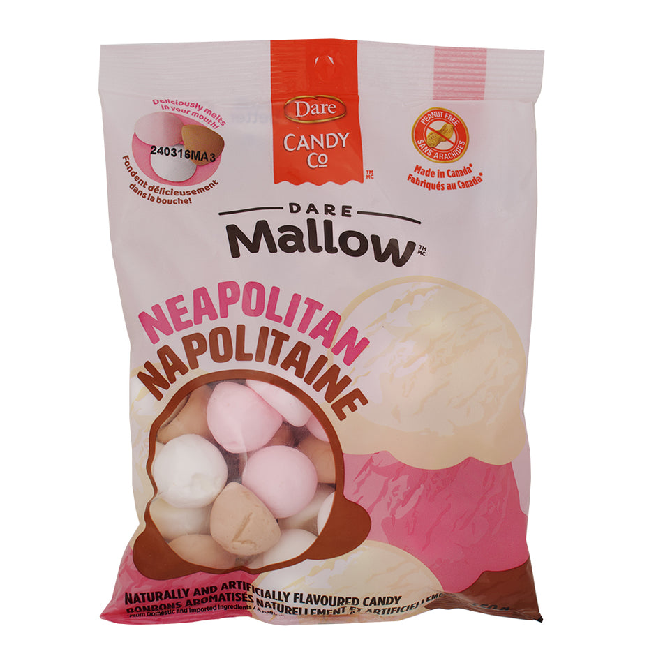 Dare Mallow Neapolitan Flavoured Marshmallow Candy - 150g - Marshmallows - Old fashioned Candy