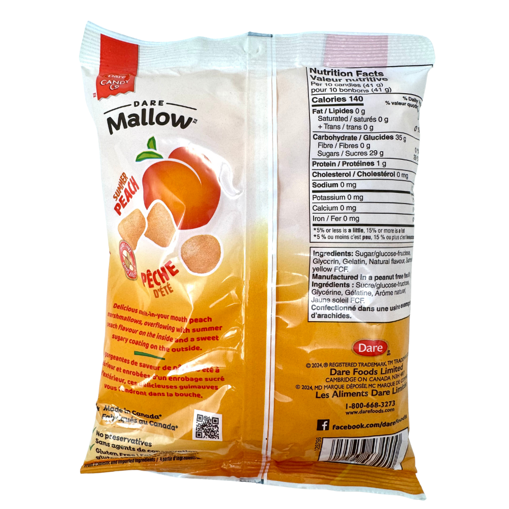 Dare Real Mallow Summer Peach Marshmallow Candy  - 150g