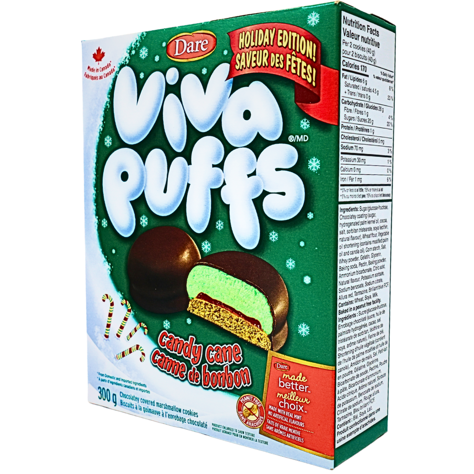 Dare Viva Puffs Candy Cane Cookies - 300g