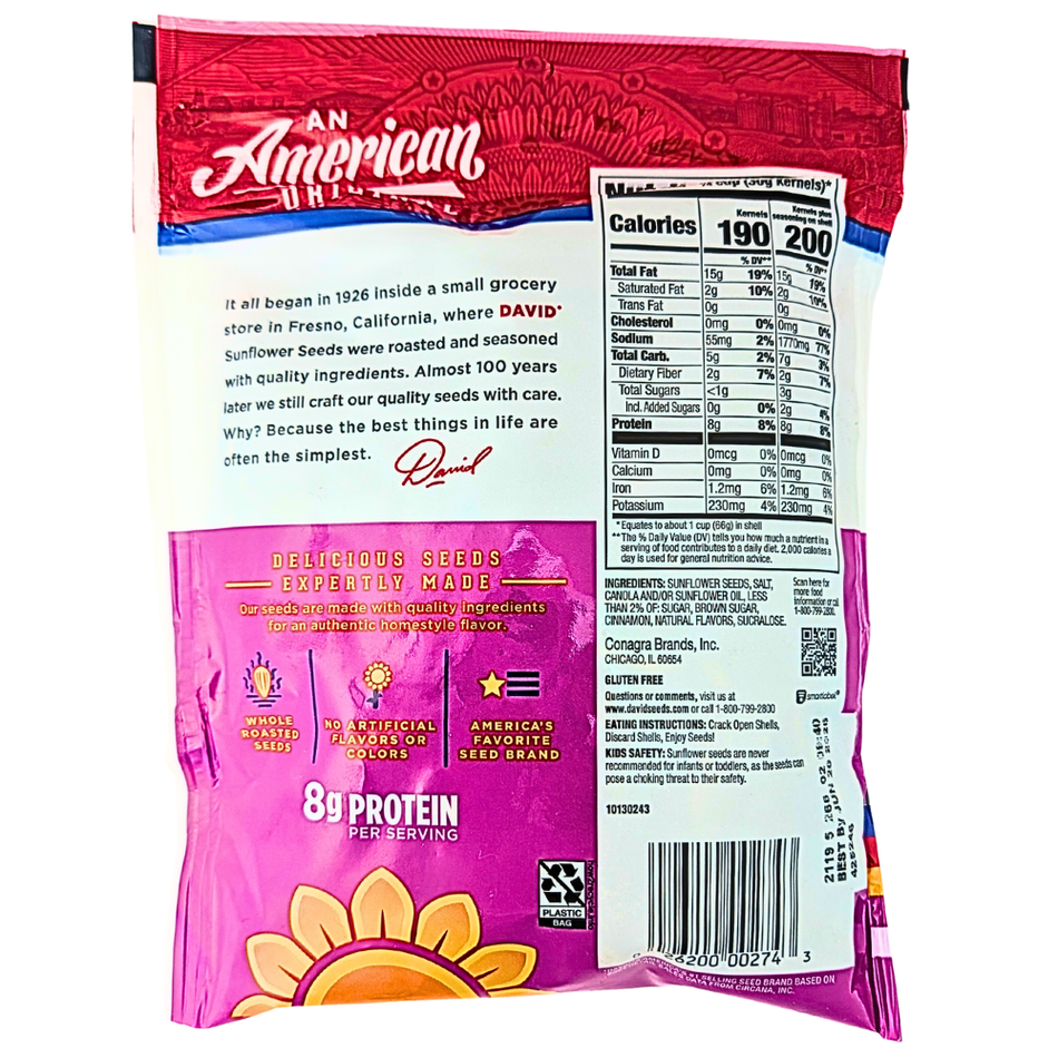 David Cinnamon Churro Jumbo Sunflower Seeds - 5.25oz