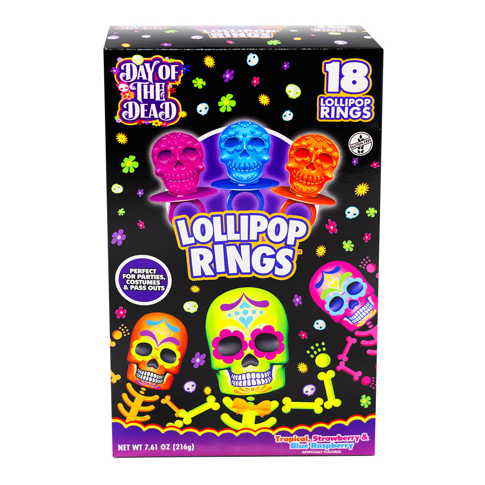 Day of The Dead Lollipop Rings - 1pc 