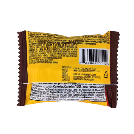 De La Rosa Marzipan Chocolate Covered Peanut Candy - 25g Nutrition Facts Ingredients-Mexican Candy-Chocolate Candy-De La Rosa 