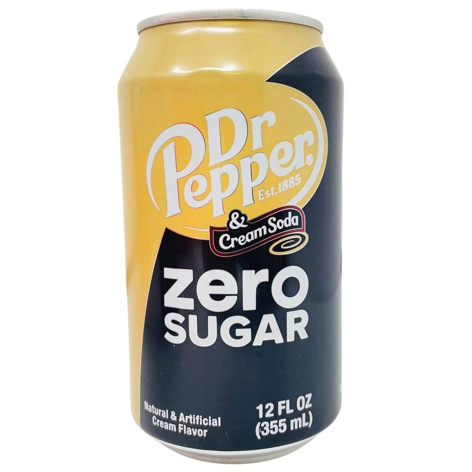 Dr Pepper & Cream Soda Zero Sugar - 355mL-Dr Pepper cream soda-Dr Pepper-diet Dr Pepper