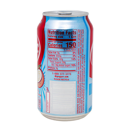 Dr Pepper Creamy Coconut Soda - Limited Edition 355mL  Nutrition Facts Ingredients