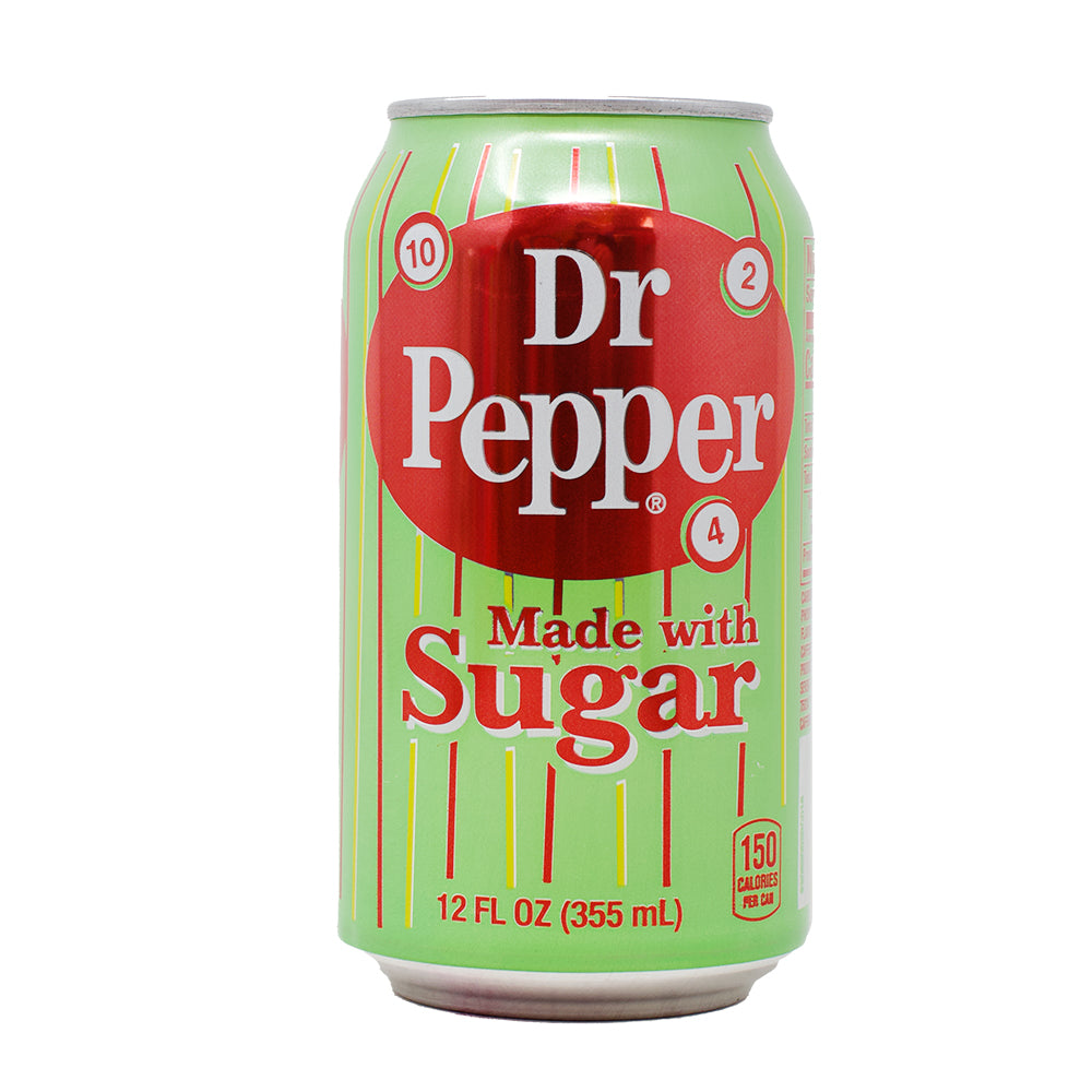 Dr Pepper Made with Real Sugar - 355mL-Dr Pepper Flavors Dr Pepper Real Sugar -Soda Pop-Old Fashioned Candy