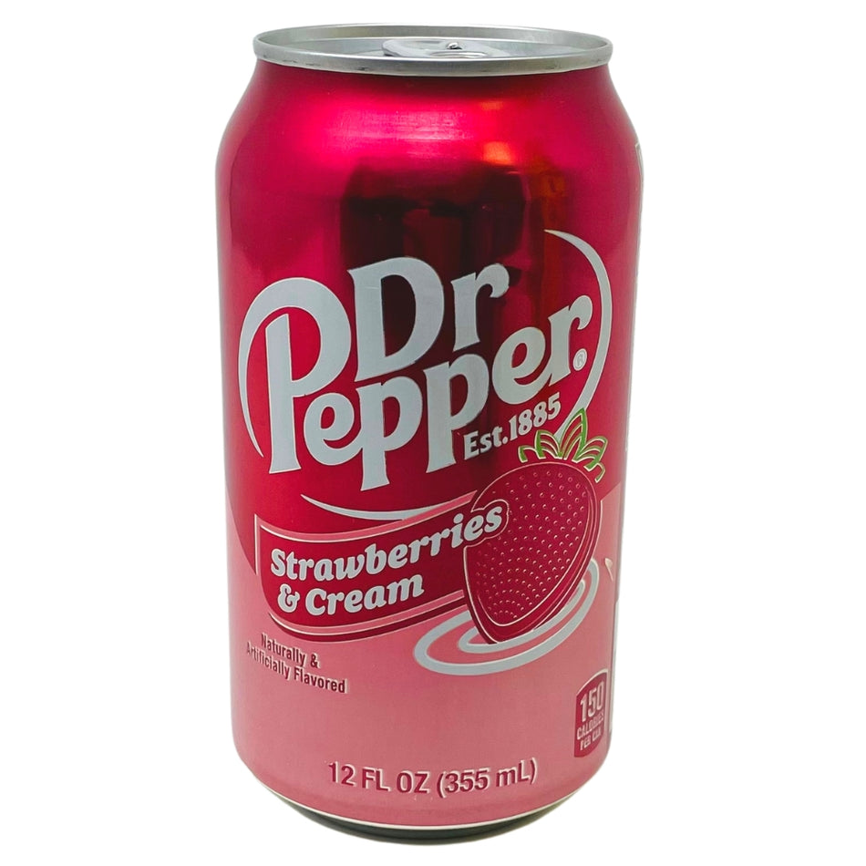 Dr Pepper Strawberries & Cream - 355mL-strawberries and cream dr pepper-Soda candy-dr pepper strawberry and cream