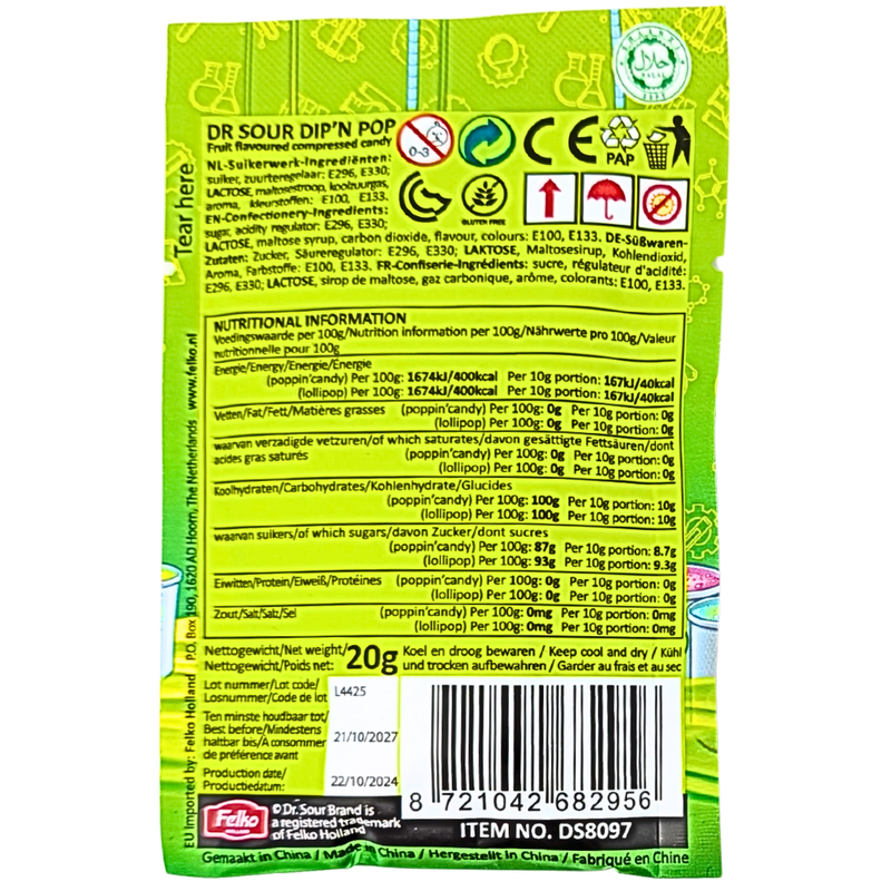 Dr. Sour Dip 'N Pop - 20g