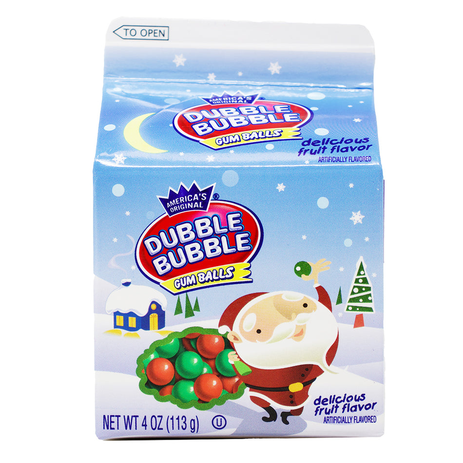 Dubble Bubble Holiday Gumballs Carton - 4oz - Christmas Candy