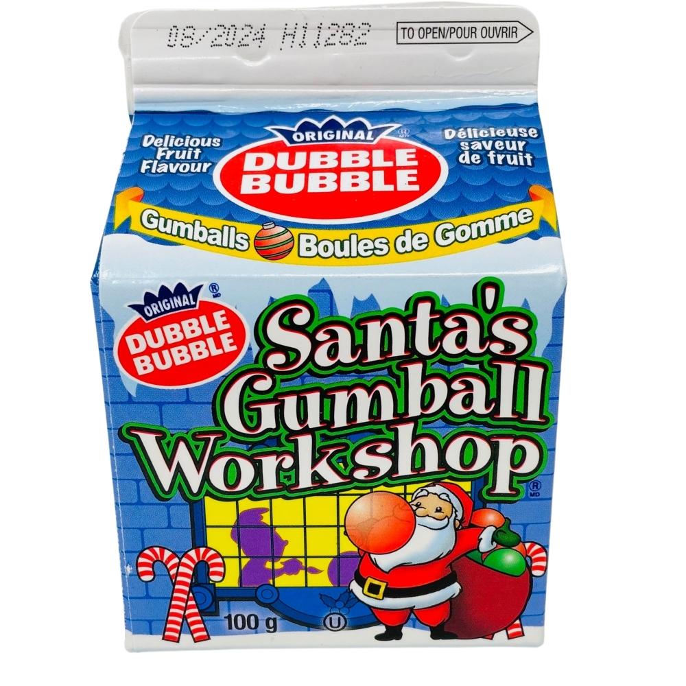 Dubble Bubble Santa's Gumball Workshop Milk Carton
