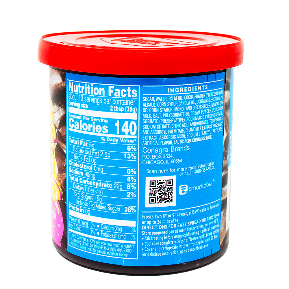 Dolly Parton Chocolate Buttercream Frosting - 16oz Nutrition Facts Ingredients