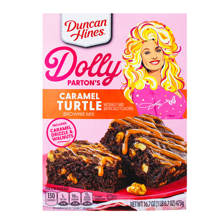 Dolly Parton Turtle Caramel Brownie Mix - 16.7oz-Dolly Parton Cake Mix-Brownies from scratch-Brownie mix