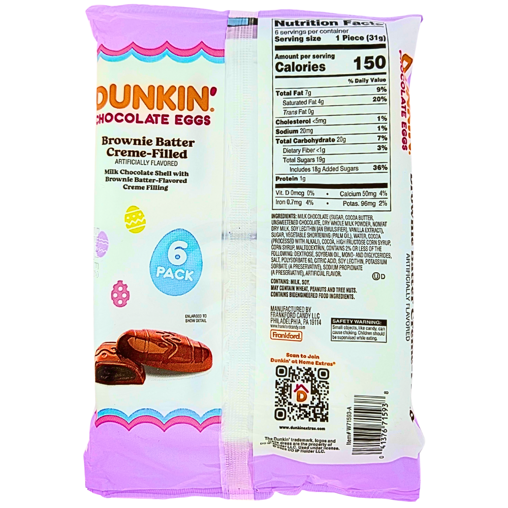 Dunkin' Brownie Batter Crème-filled Egg 6pk - 6.6oz