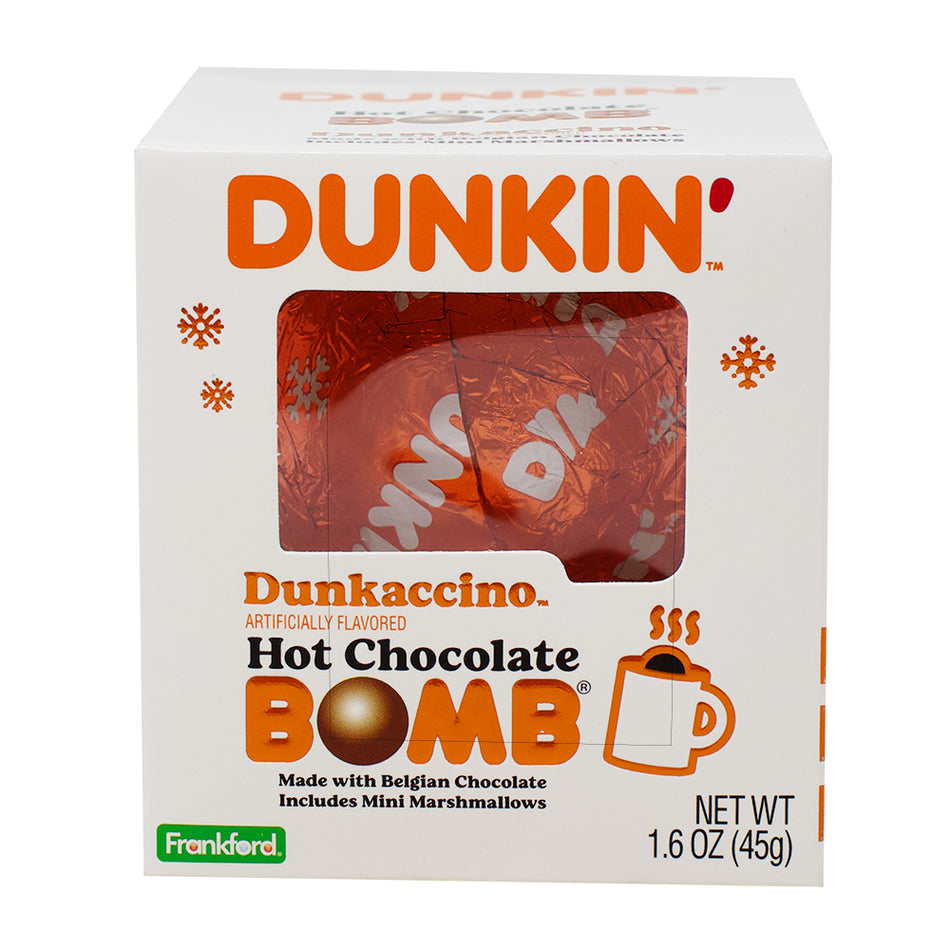 Frankford Dunkin' Dunkaccino Hot Chocolate Bomb- 1.6oz -Stocking Stuffer Ideas